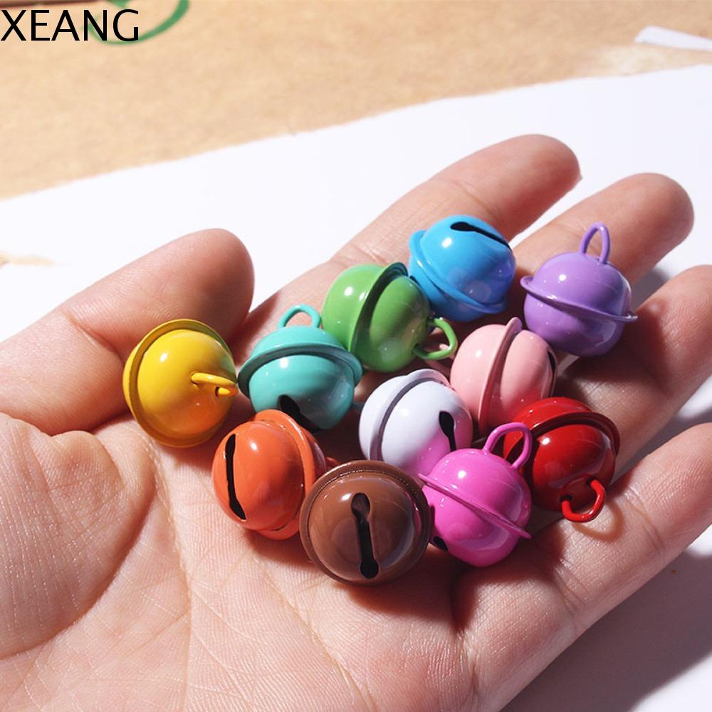 XEANG 5pcs 18mm Hạt kim loại CHUÔNG leng keng Màu kẹo Chuông  dây chuyền Móc khóa chuông nhiều màu sắc Tự làm đồ trang sức Chuông kim loại  dây chuyền chuông kim loại  dây chuyền