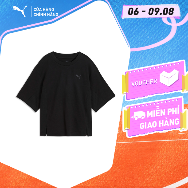 Áo Thun Thể Thao PUMA Nữ HER Tee Black Màu Đen