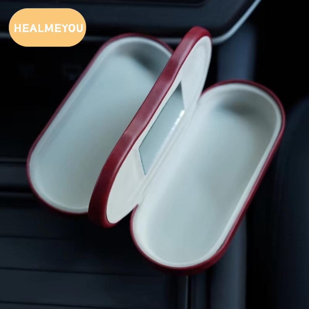 HEALMEYOU กระจกในตัว กล่องแว่นตาสองชั้น ทนต่อแรงกระแทก ปู กระเป๋าใส่แว่นตาหนัง ทนทาน หรูหรา กล่องแว่นตาแบบแข็ง แว่นตาผู้หญิง ราคา 283 บาท*ส่งฟรี