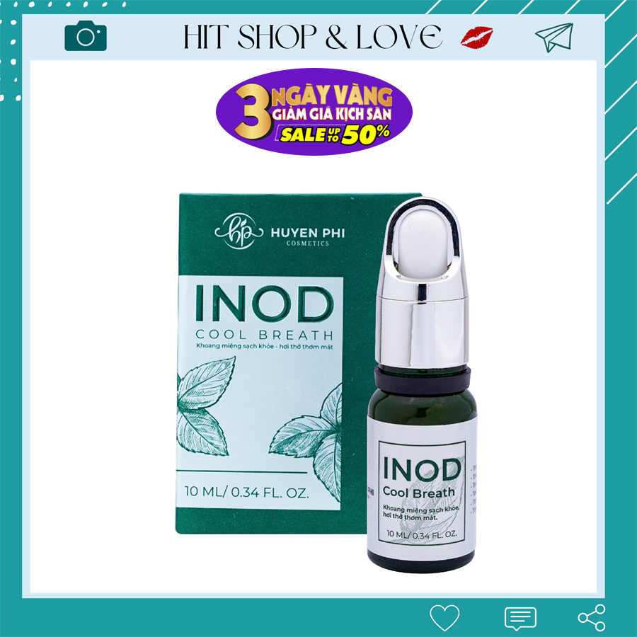 Tinh dầu răng miệng INOD COOL BREATH Huyền Phi 10ml giúp hết hôi miệng viêm lợi làm thơm miệng
