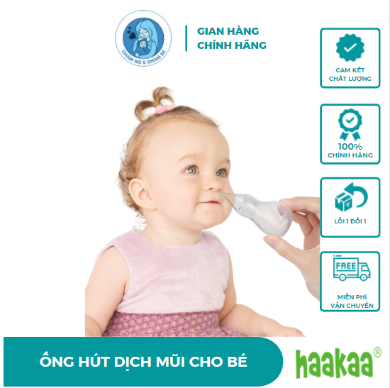 Dụng cụ hút dịch mũi cho bé Haakaa, chất liệu silicone an toàn