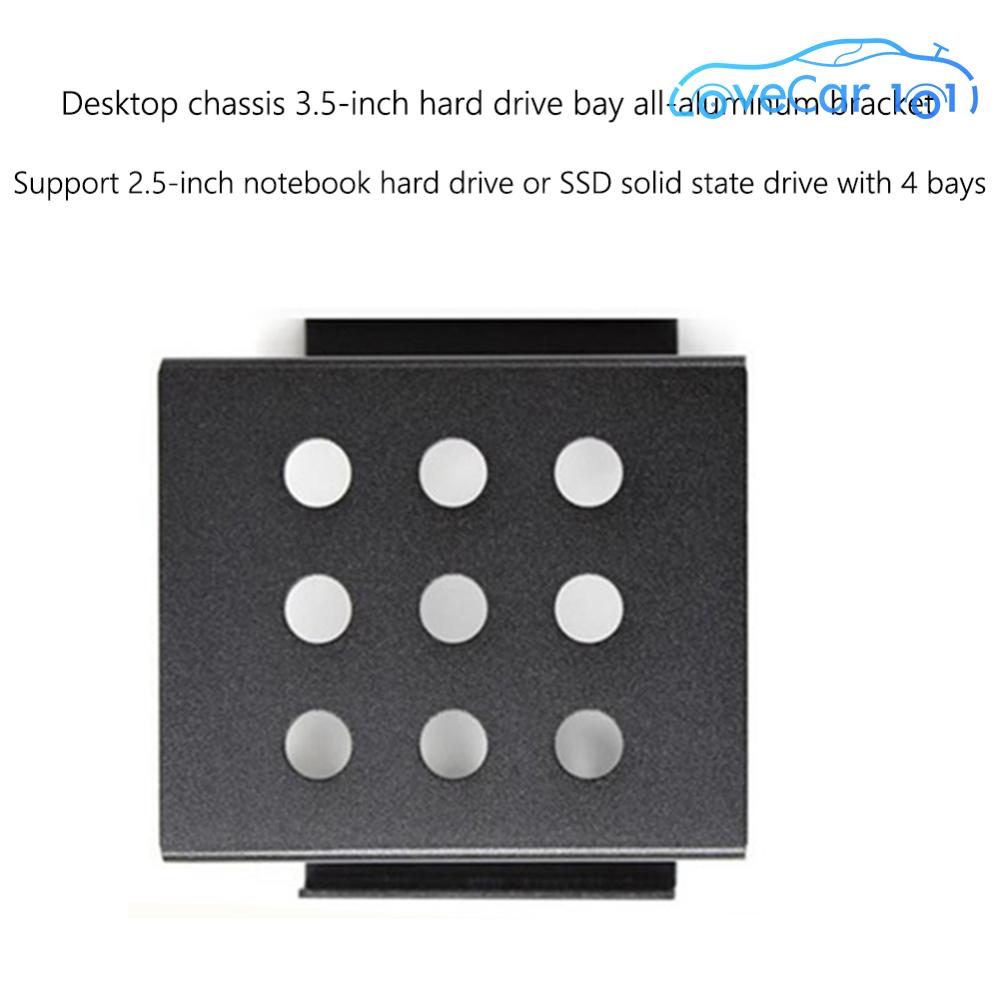 4 Bay 2.5 inch to 3.5 inch SSD Hard Drive Caddy Chassis Internal Mounting Holder ราคา 153 บาท*ส่งฟรี