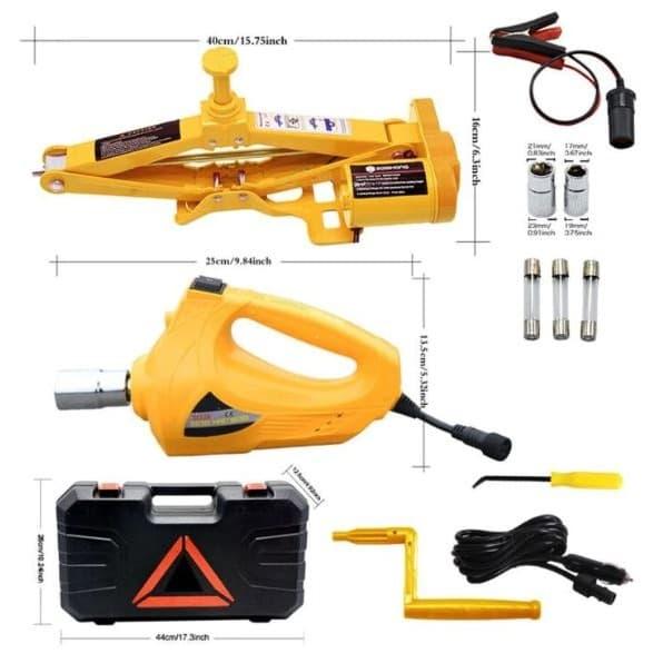 DONGKRAK ELEKTRIK / ELECTRIC CAR JACK 2TON SET PEMBUKA BAUT - BY LARISAN Harga 1,341,000 rupiah*Gratis Ongkir