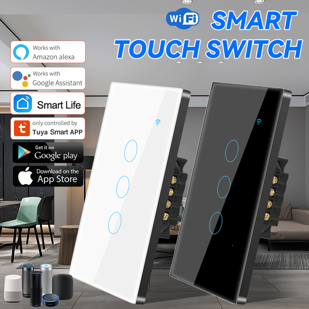 Duck store Wireless 1 2 3 4 gang TUYA WiFi Smart Touch Switch Home Light