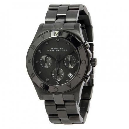 Marc by Original Marc Jacobs Gunmetal Blade Chronograph 40 mm Dial Black Stainless Steel Strap Women's Quartz Watch MBM3103