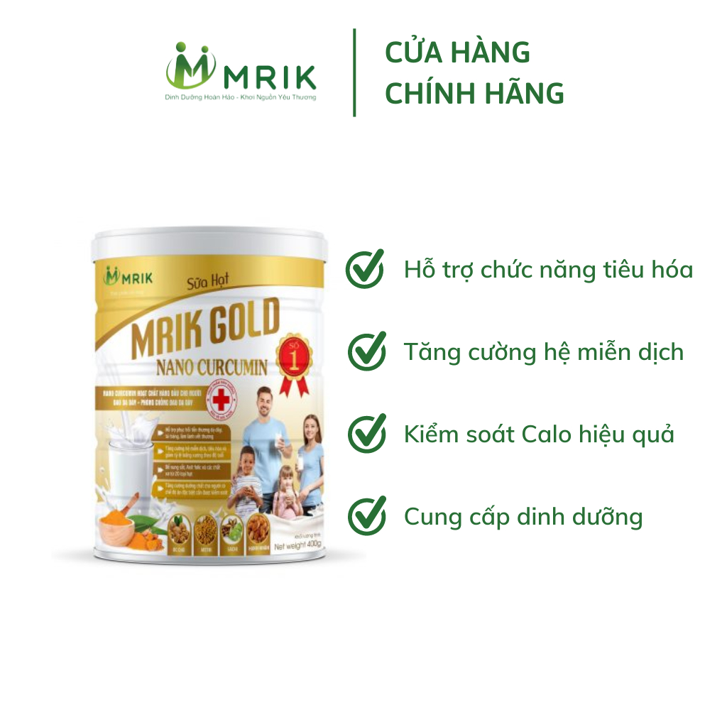 Sữa hạt Mrik Gold Dành Cho Người Tiểu Đường, Dạ Dày, Huyết Áp, Tim Mạch, Ung Thư - Hàng Chính Hãng