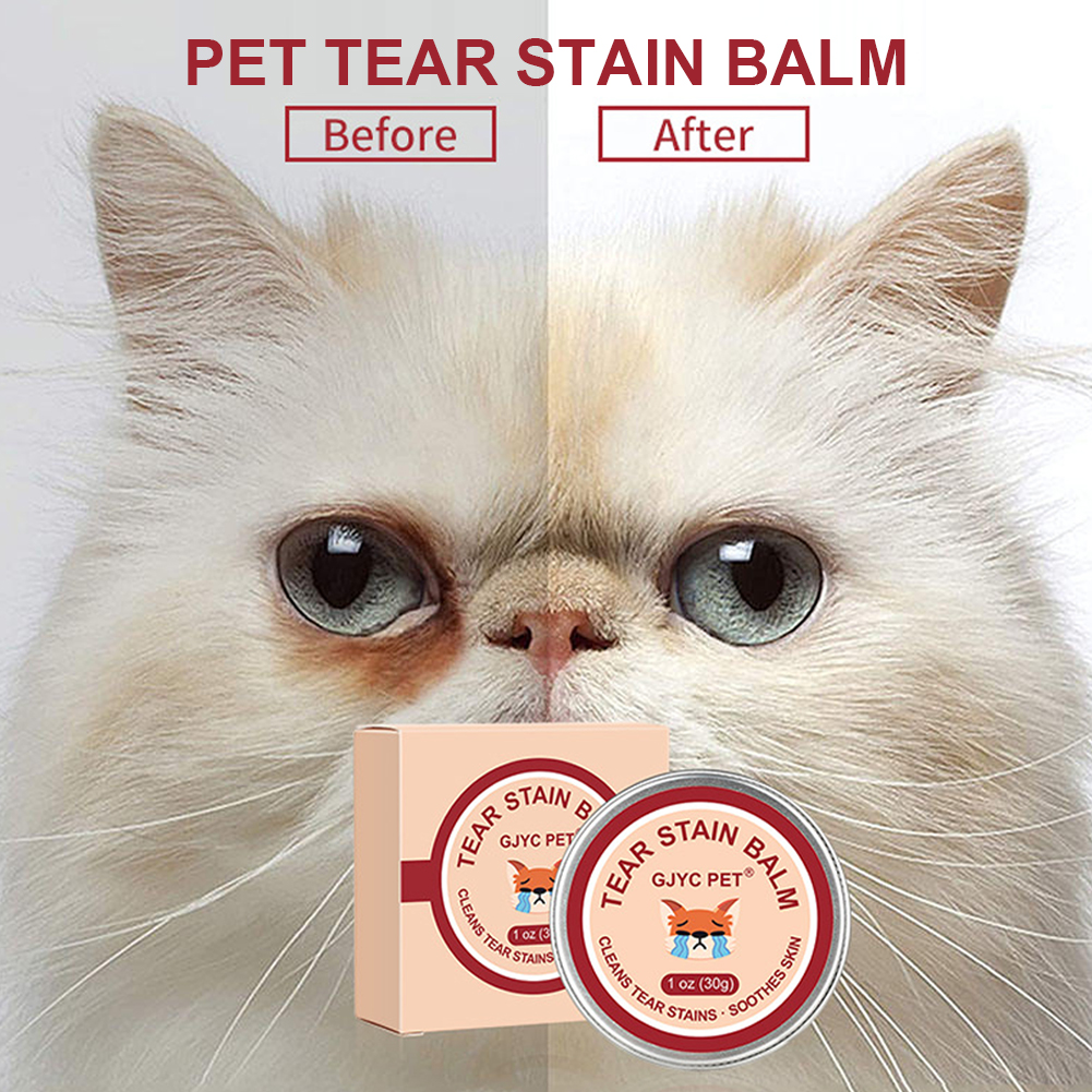 Juanya Pet tuyến lệ Kem làm sạch làm dịu da cô lập nước mắt ngăn ngừa sắc tố Chó mèo phổ biến vết nước mắt