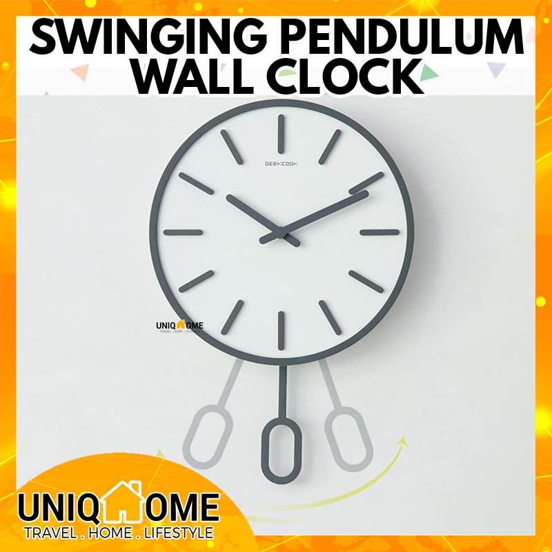 UniqHome Pendulum Swing Wall Clock Wall Clocks Wooden Wall Clock Digital wall Clocks Home Clock Wooden Clock
