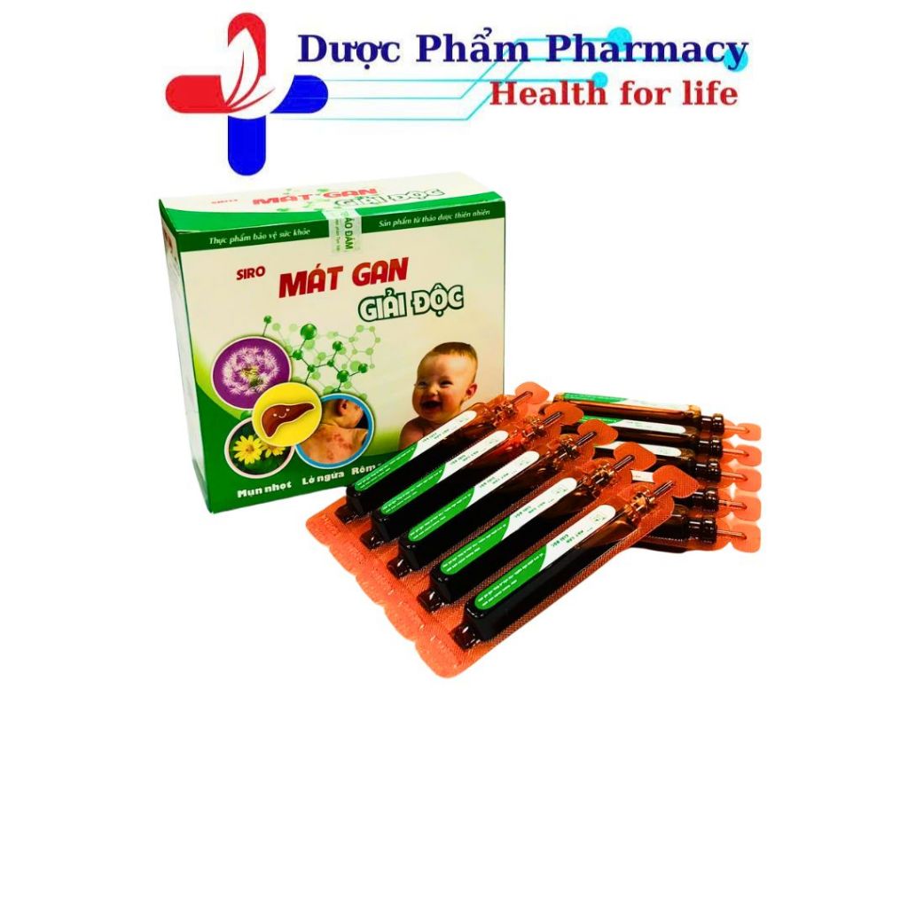 Tâm Việt - Siro Mát Gan Giải Độc - Hỗ Trợ Thanh Lọc Cơ Thể, Giảm Nóng Trong, Mụn Nhọt - Hộp 20 Ống