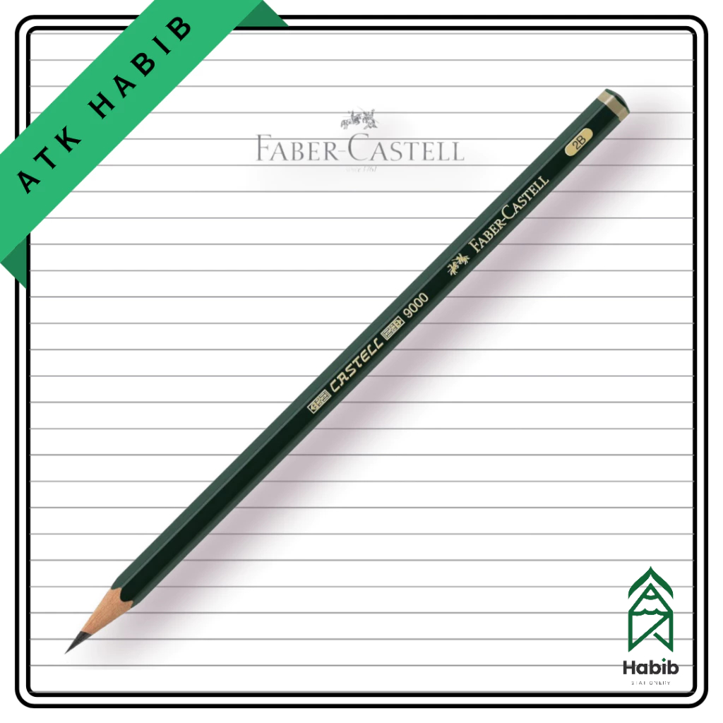 (ECER) Faber-Castell Pensil Ujian Original - 2B/6B/8B Castell 9000