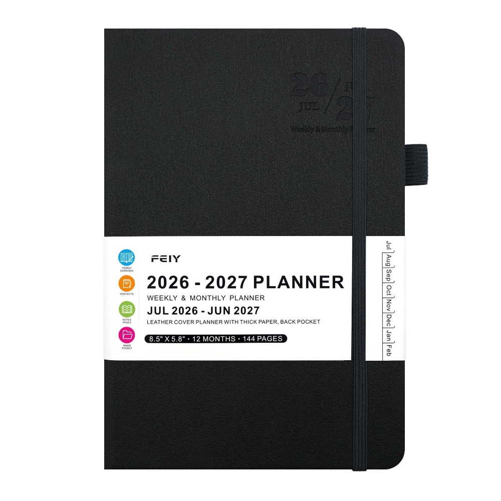 KECTTIO A5 2026-2027 Schedule Book English Simple Time Management Planner To Do List Multi Functional Agenda Planner Notebook School