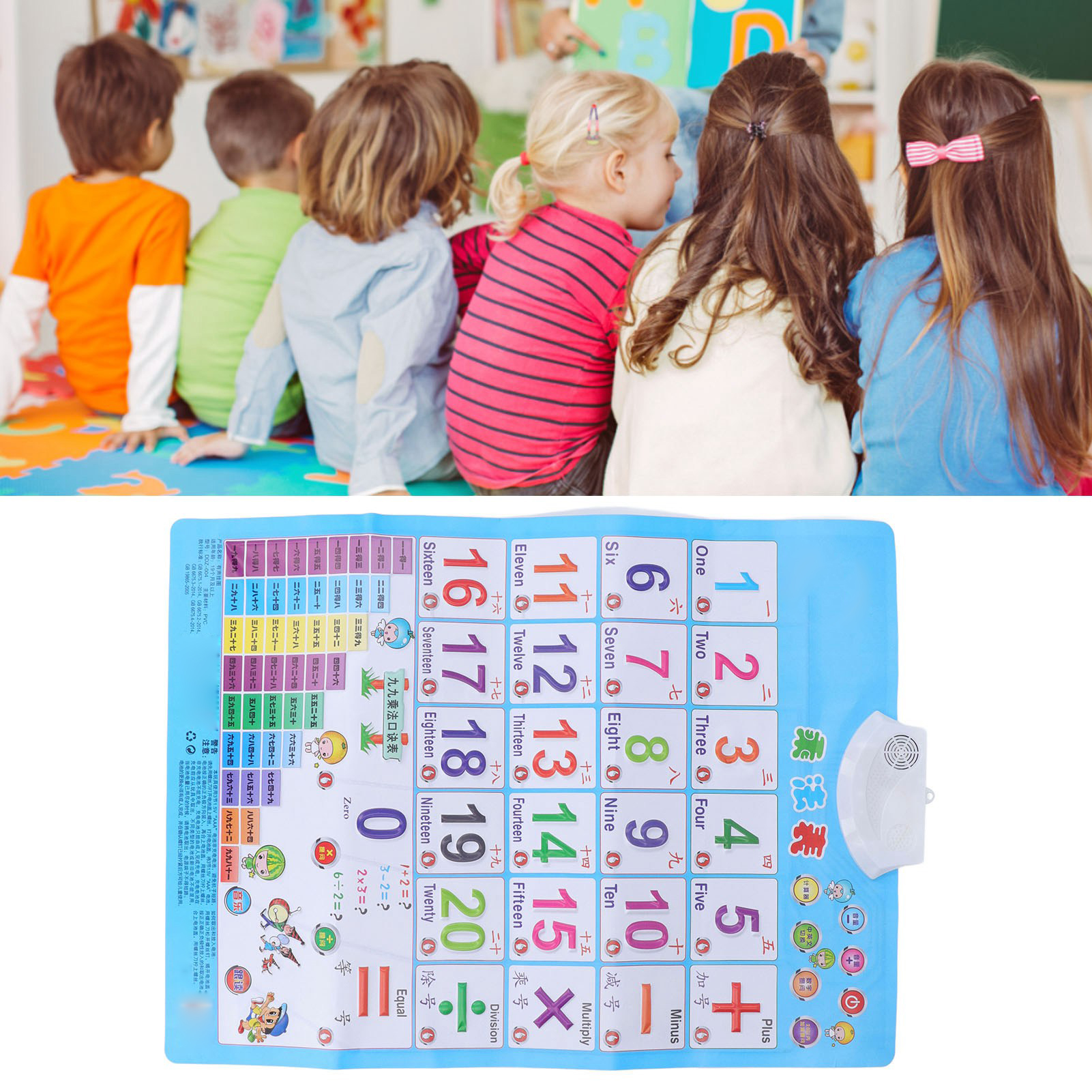 [Newkits] Electronic Alphabet Wall Chart Double Sided Sound Educational Interactive Alphabet Wall Chart For Kids Gifts