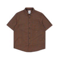 M.Gee Kemeja Casual Lengan Pendek Pria Mgee Original ALTO C127 Orange