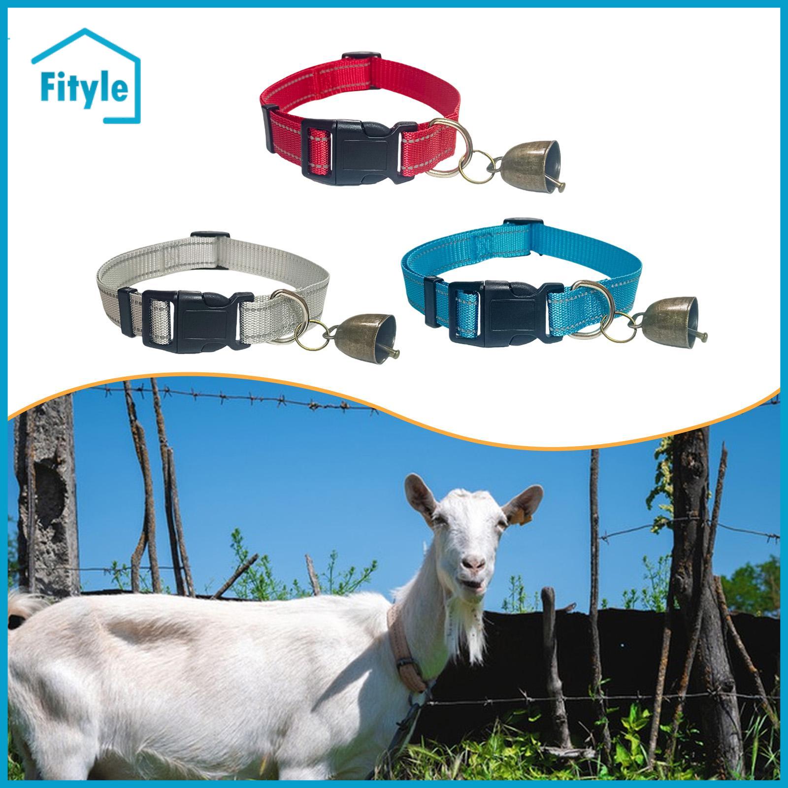 Goat Collar with Bell Quick Release Convenient Metal Bell Dog Collar Reflective Adjustable for Cattle Pet Farm Animals Sheep Cow ราคา 1,799 บาท*ส่งฟรี