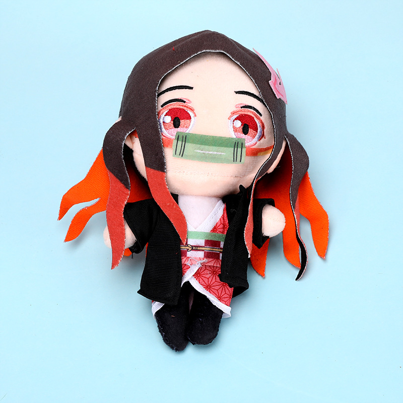 20CM Demon Blade Anime Plush Toy Kawaii Doll Demon Slayer Comic Character Kimetsu No Yaiba Tanjirou 