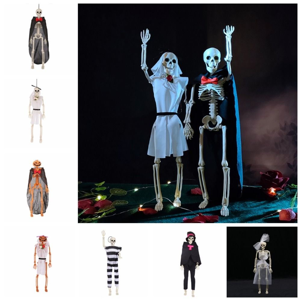 YOYO Bride Halloween Skeleton Bride with Clothes Groom Human Bones
