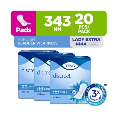TENA Official Store - TENA Lady Extra 20s (Bundle of 3)