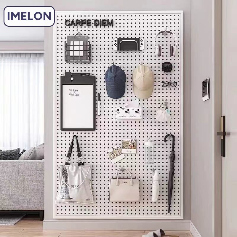 IMELON quả tặng miễn phí TOÀN CỬA HÀNG Phòng cạnh tranh Hole Storage Rack Wall Desk Wall Bàn máy tính Punching Tấm treo Kim loại trang trí Display Stand