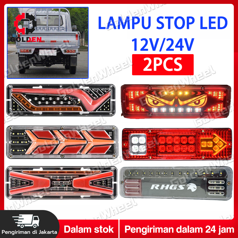 【Cod】2Pcs Pick up Carry Car Stop Lights 12V Pickup Stop Lamp Led Rear Brake Indicator Light for Pickup L300 Tss Futura Grandmax Apv Etc Harga 64,000 rupiah*Gratis Ongkir