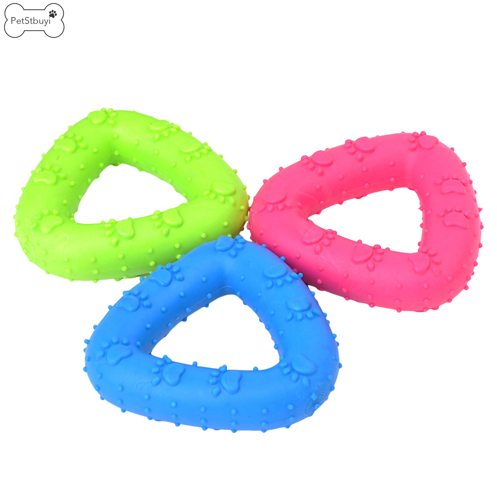 PetStbuyi Puppy Triangle Tooth Cleaning Toy Molar Bite Toy Teeth Cleaning Chew Toy for Aggressive Chewers Large Breed GG-MY ราคา 45 บาท*ส่งฟรี