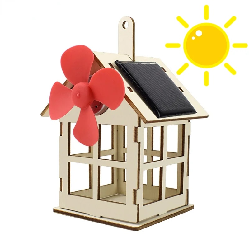 Solar Toy for Boy Windmill Science Toy DIY Physics Educational Kit for Kid