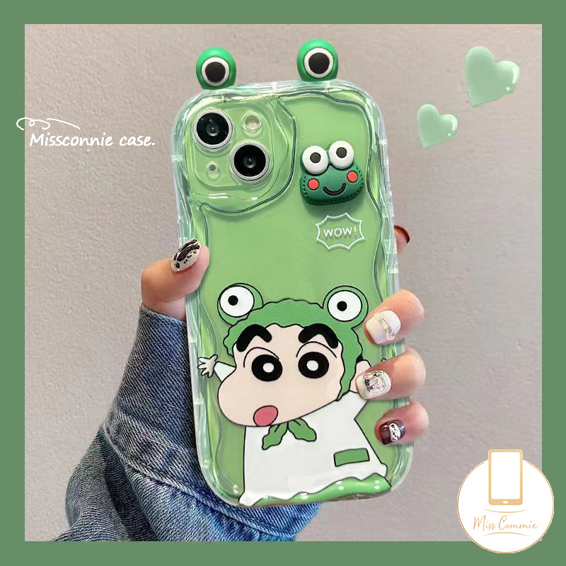 Bút Chì Màu hoạt hình hình ếch búp bê hình ếch hình ếch cho OPPO A38 A78 A7 A58 A12 A5 A98 A15 A9 A57 A76 A16 A54 A5s A53 A55 A17 A1K A95 A96 A17K A3S A52 Reno 5 4F 8T A74 A77S A16K A31 3D ốp lưng cặp đôi Shin-chan
