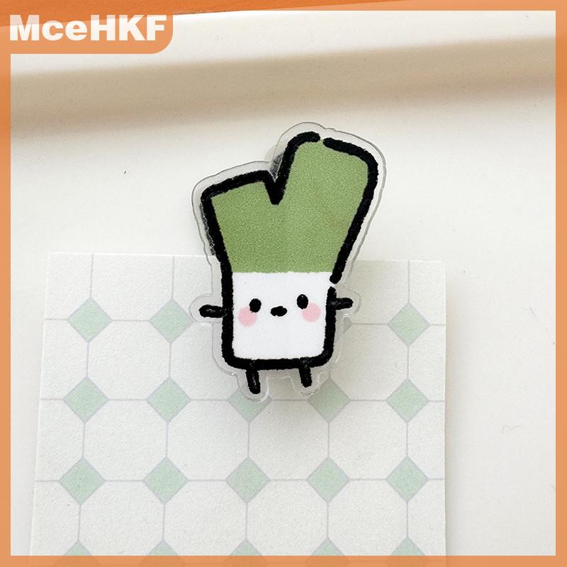 ❤❤❤Hot Sale MceHKF 9 cái Dễ Thương Trái cây phim hoạt hình thực phẩm Túi Clip trang trí niêm phong Clip Lưu ý Clip PP clip cho sinh viên đồ dùng học tập quà tặng