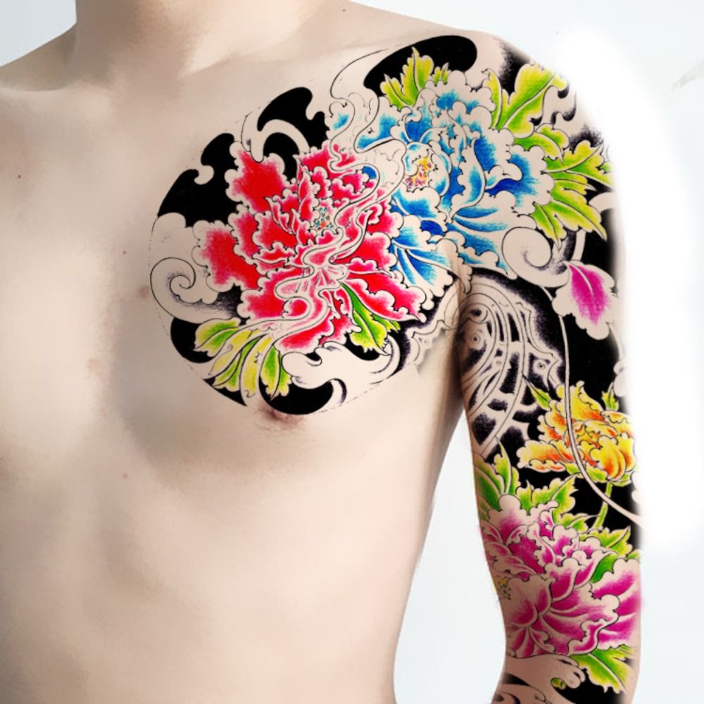 Hình Xăm Dán Tattoo Kín Tay Cá Tính TQB-229 bán tại Hồ Chí Minh