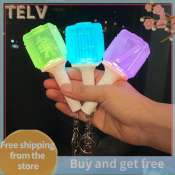 Telv Mini Lightstick Keyring Led Light Keychain Glow Stick Key Chains Backpcak Pendant Decoration For Kpop Fans Gifts