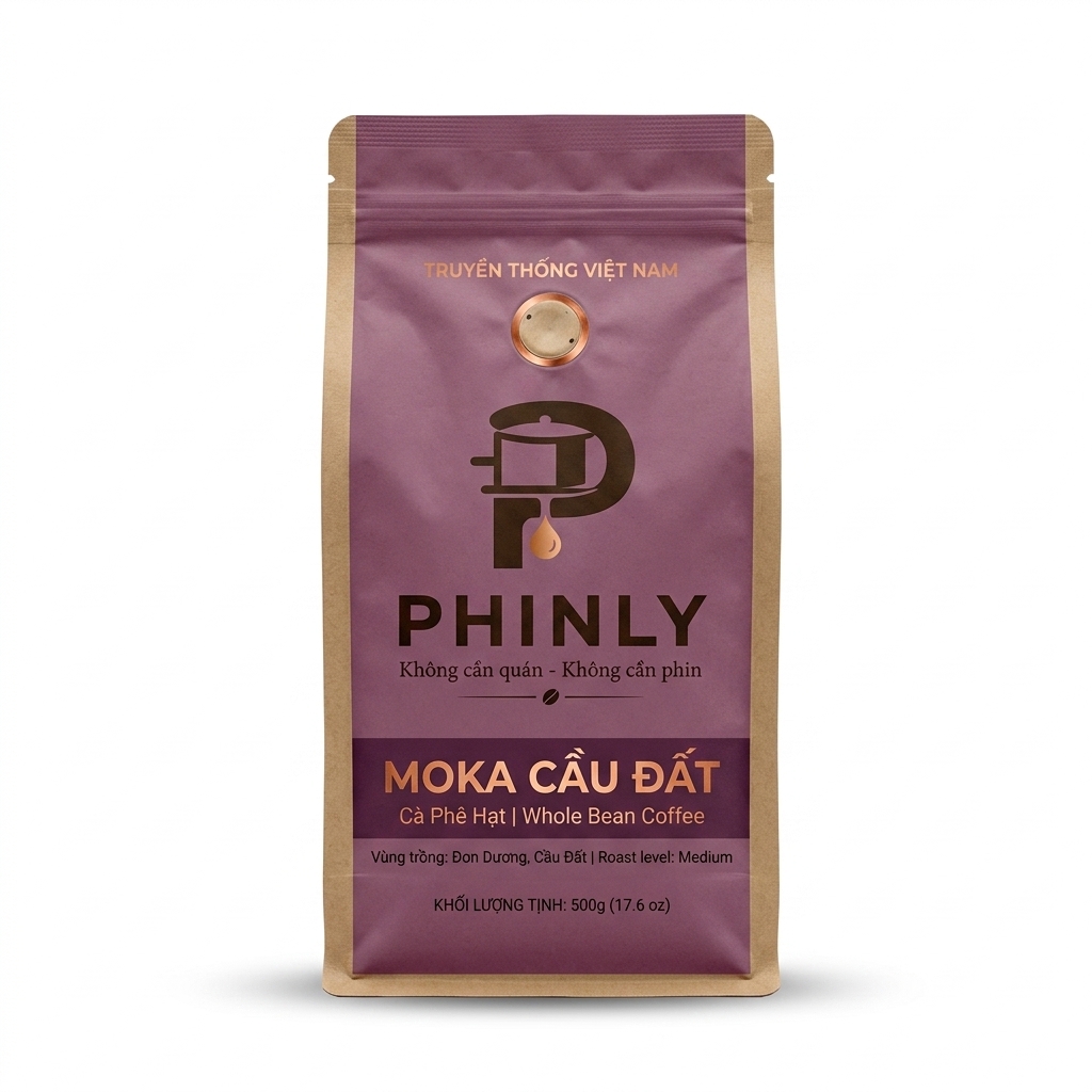 Cà Phê Hạt Moka Cầu Đất PHINLY