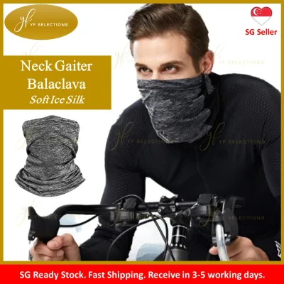 Sports Face Mask Neck Gaiter Balaclava Scarf Bandana, Soft Ice Silk, Cooling Anti-dust Sunscreen UV