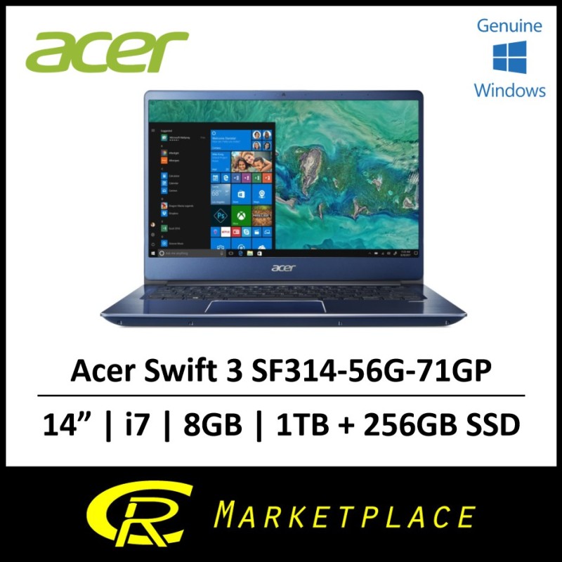 Acer Swift 3 SF314-56G-71GP Intel i7 8GB DDR4 RAM 1TB HDD + 256GB SSD