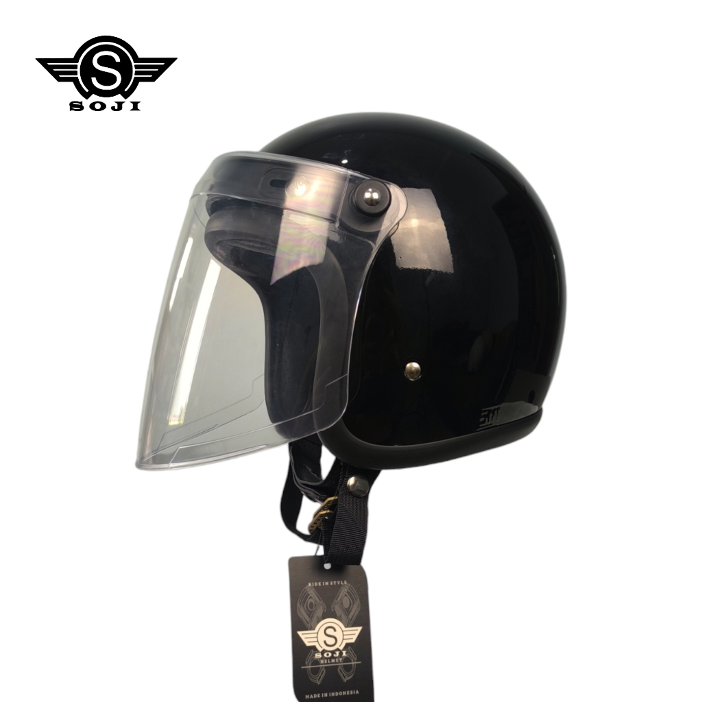SOJI Helm Slim Head 500tx Kaca Venom Bening Harga 455,000 rupiah*Gratis Ongkir