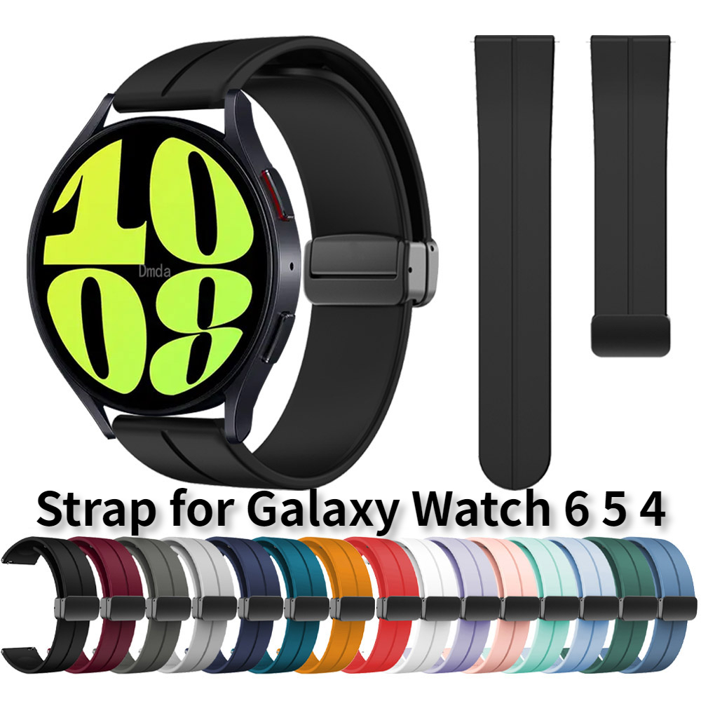  Gấp khóa dây đeo silicon thể thao Samsung Galaxy Watch 6 Dây đeo đồng hồ Galaxy Watch 5 Pro 5 4 dây đeo đồng hồ 40mm 44mm watch6 4 cổ điển 47mm 43mm 20mm 22mm 4 cổ điển 47mm 43mm 20mm 22mm 