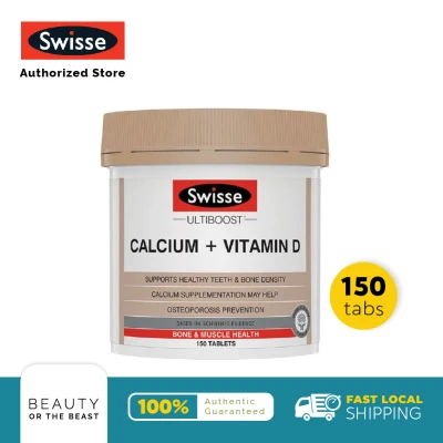 [Authorized Store] Swisse Ultiboost Calcium + Vitamin D 150 Tablets [100% authentic] [BeautyBeast.SG]
