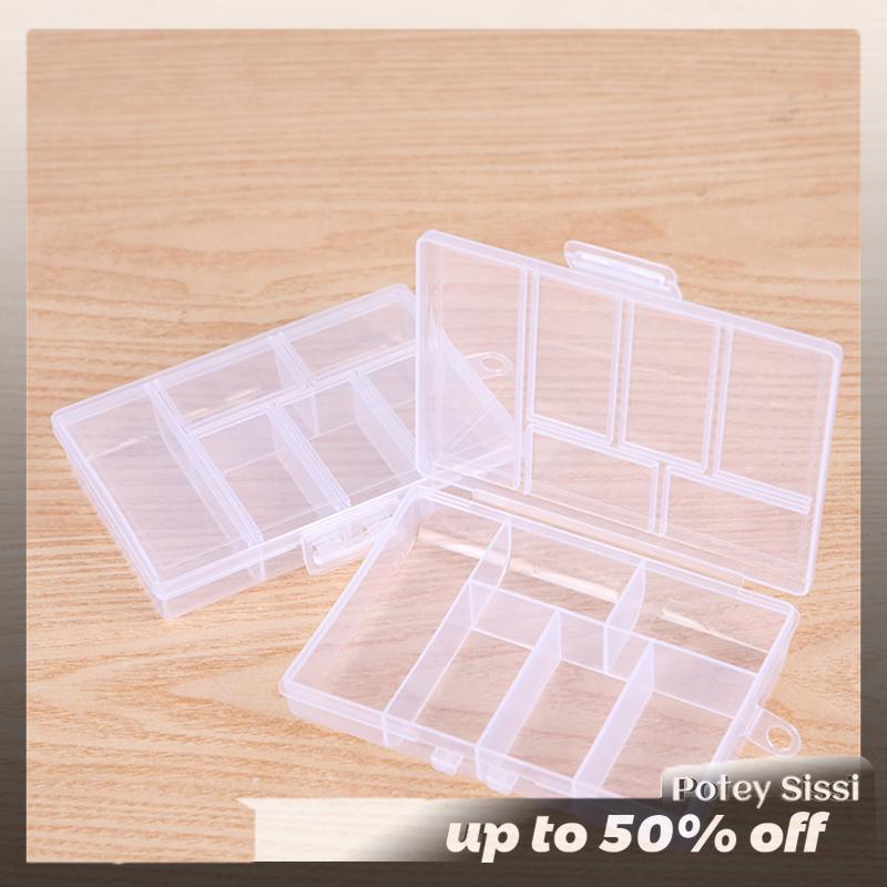 Potey 6 slots rỗng container cho trái cây Pick lưu trữ Box cho trái cây Pick Box cho trái cây Pick đóng gói quà tặng bông tai Nhẫn Box cho jewelr