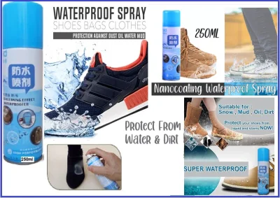 BLD Nano Waterproof Spray Water Repellent Spray 250ML Protect Water Stain For Shoes / Sneaker /Bag / Jacket / Hat / Tent