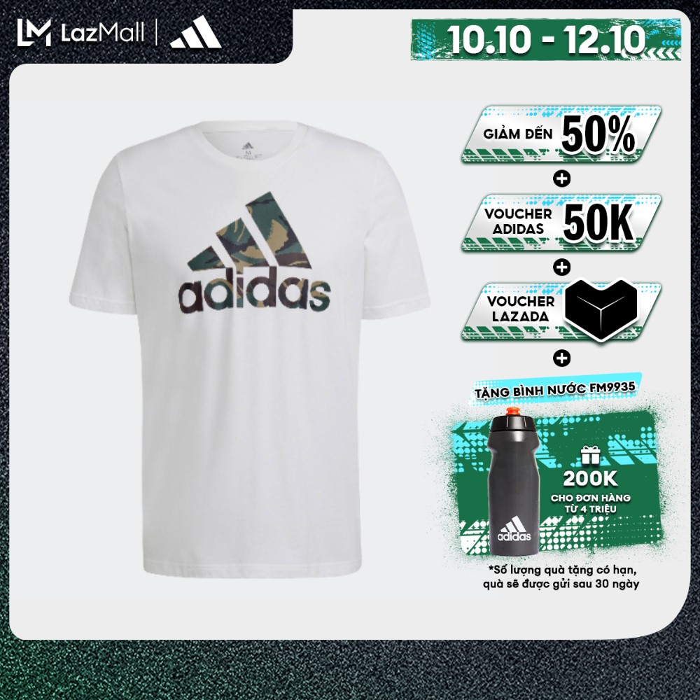 adidas Phong cách sống Áo hoodie rằn ri Essentials Nam trắng GV5237