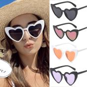 Peach Hearts Frame Shades Sunglasses, Vintage Style, Women's Fashion