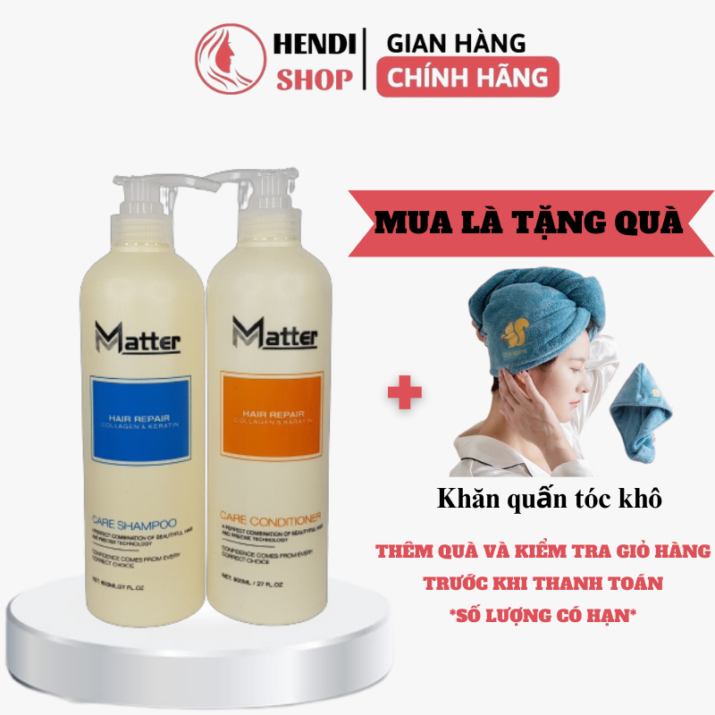 Cặp dầu gôi siêu phục hồi tóc, kích thích mọc tóc matter cao cấp 800ml