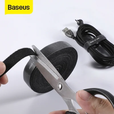 BASEUS Rainbow Circle Velcro Strap Reusable Cable Tie Fastening Tape Wire Organizer -3m