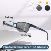 4-in-1 Photochromic Reading Glasses for Men, Anti-Blue Light