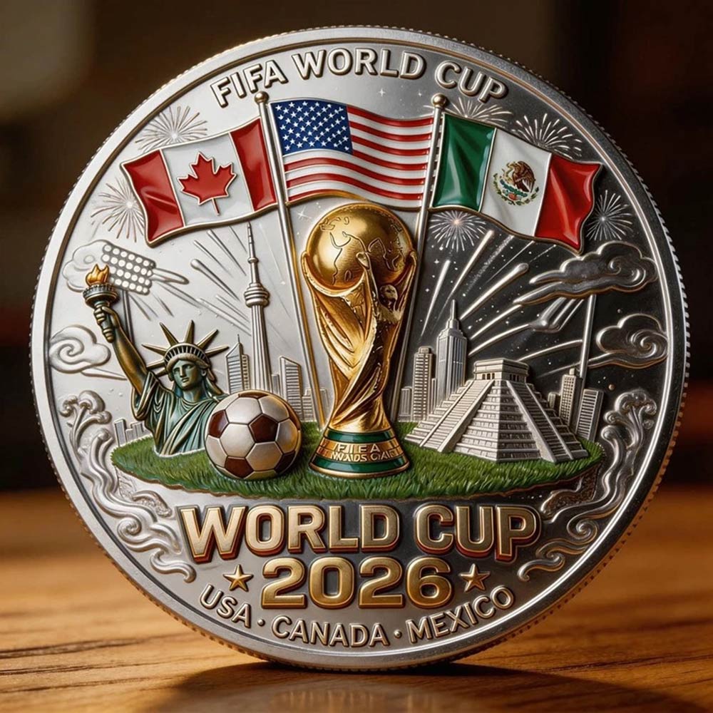 3D Commemorative Coins 2026FIFA World Cup USA Canada Mexico Souvenir Collectible Gift