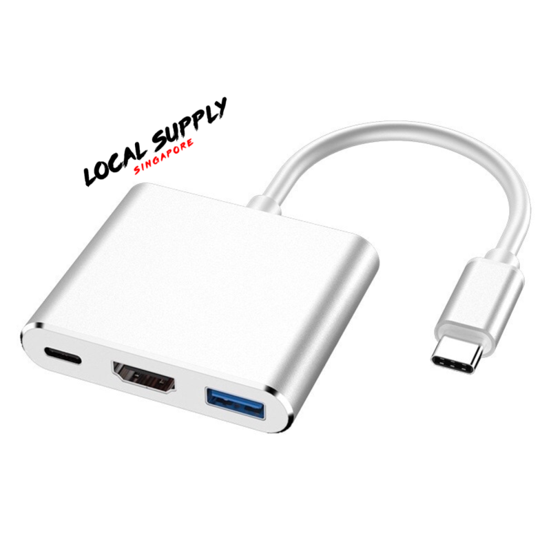 (3 in 1) Type C to HDMI 4K / Type C/ USB 3.0 Hub/Adapter Cable