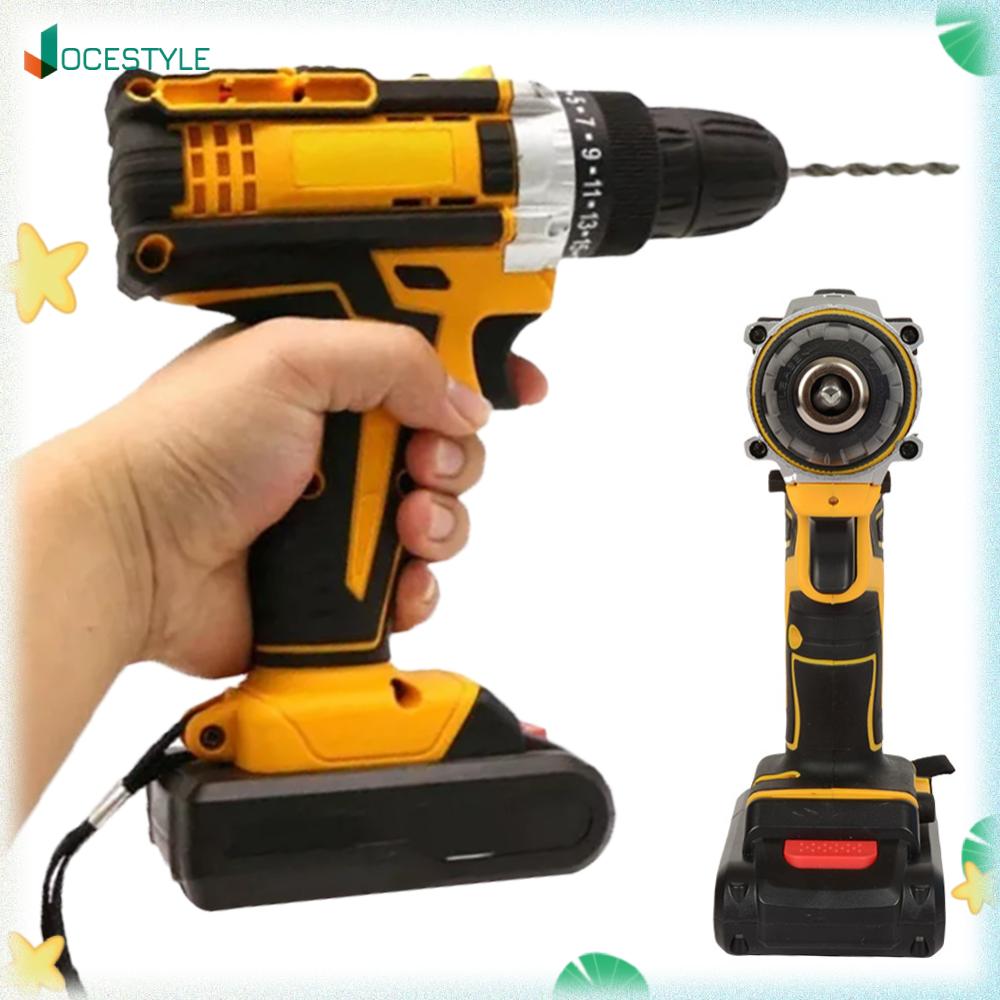 JOCESTYLE 21V Cordless Drill 3/8 นิ้วสว่าน power Chuck Power 25+1 คลัทช์ไฟฟ้าสว่านพร้อมไฟทำงานสำหรับ DIY ที่บ้านและซ่อมแซม ราคา 259 บาท*ส่งฟรี
