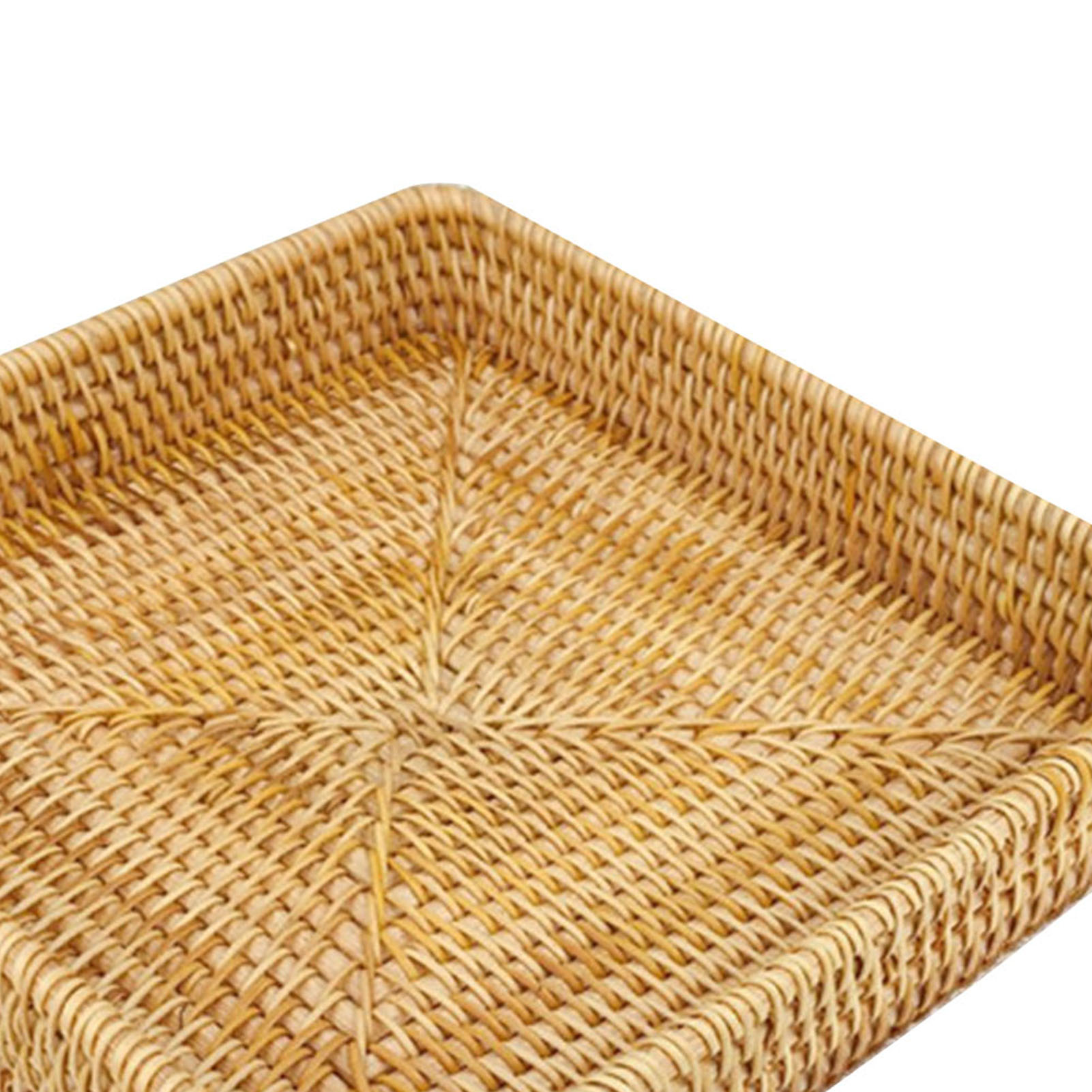 Rattan Serving Tray Elegant Serving Tray Portable Tabletop Organization Multi Purpose Hand Woven for Living Room