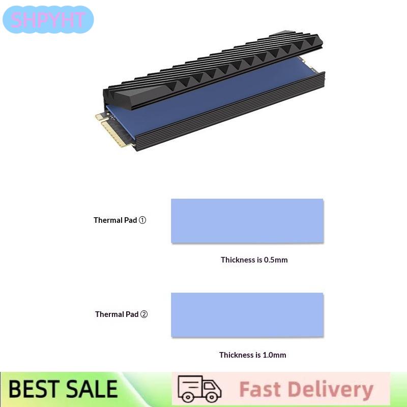 SHPYHT 2280 M2 SSD heatsink หม้อน้ำอลูมิเนียมระบายความร้อนที่ดียิ่งขึ้นสำหรับ PCIe NVMe SSDs สำหรับสำนักงานเดสก์ท็อป ราคา 112 บาท*ส่งฟรี