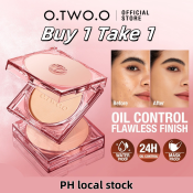 O.TWO.O Oil Control Waterproof Face Powder with Puff