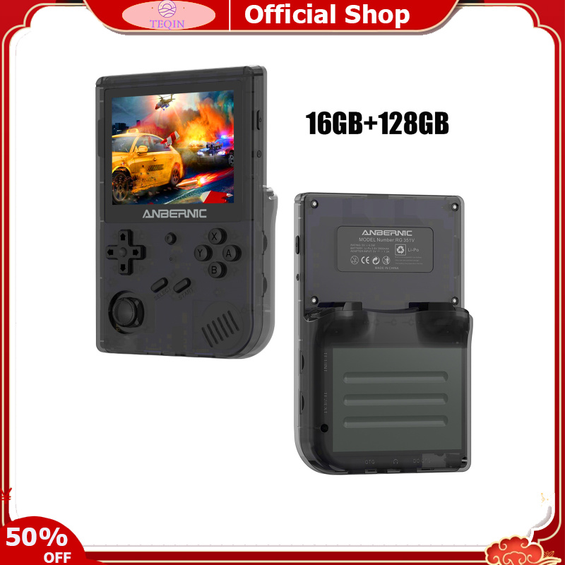 TEQIN toy new RG351V Retro Handheld Game Console HD 3.5-Inch Screen Hand Held Video Games System Ideal Gift For Kids Game Lovers ราคา 3,498 บาท*ส่งฟรี