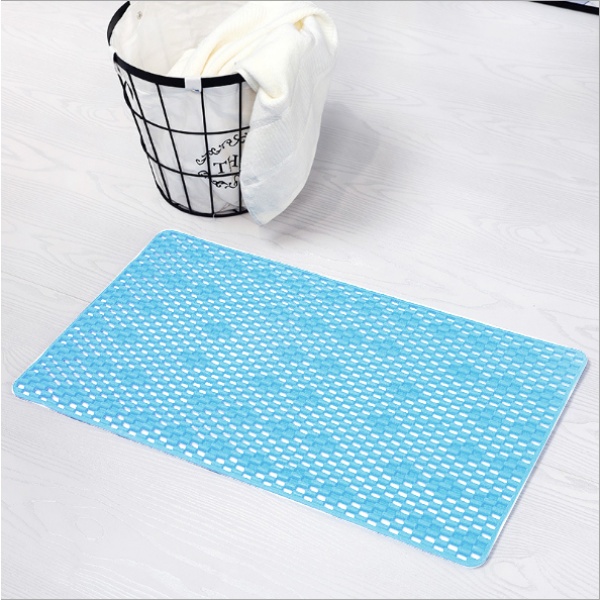 Global House Cozy พรมกันลื่นพีวีซี รุ่น Posie ขนาด 40*70 cm สีฟ้า รับประกันของเเท้! ราคา 215 บาท*ส่งฟรี